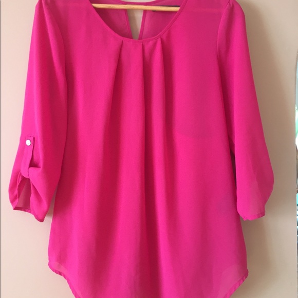 Pink shirt - silk feeling - Picture 2 of 4